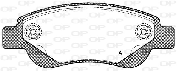 OPEN PARTS Комплект тормозных колодок, дисковый тормоз BPA1177.00
